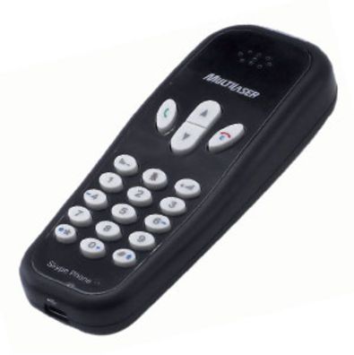 Multilaser Telefone p/ Internet s/ Visor USB Preto TESV70201